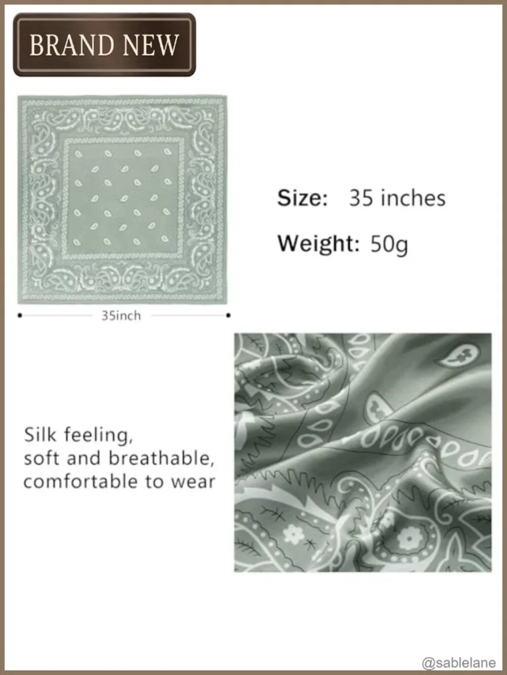 4 Pack Satin Hair Scarf for Women 35